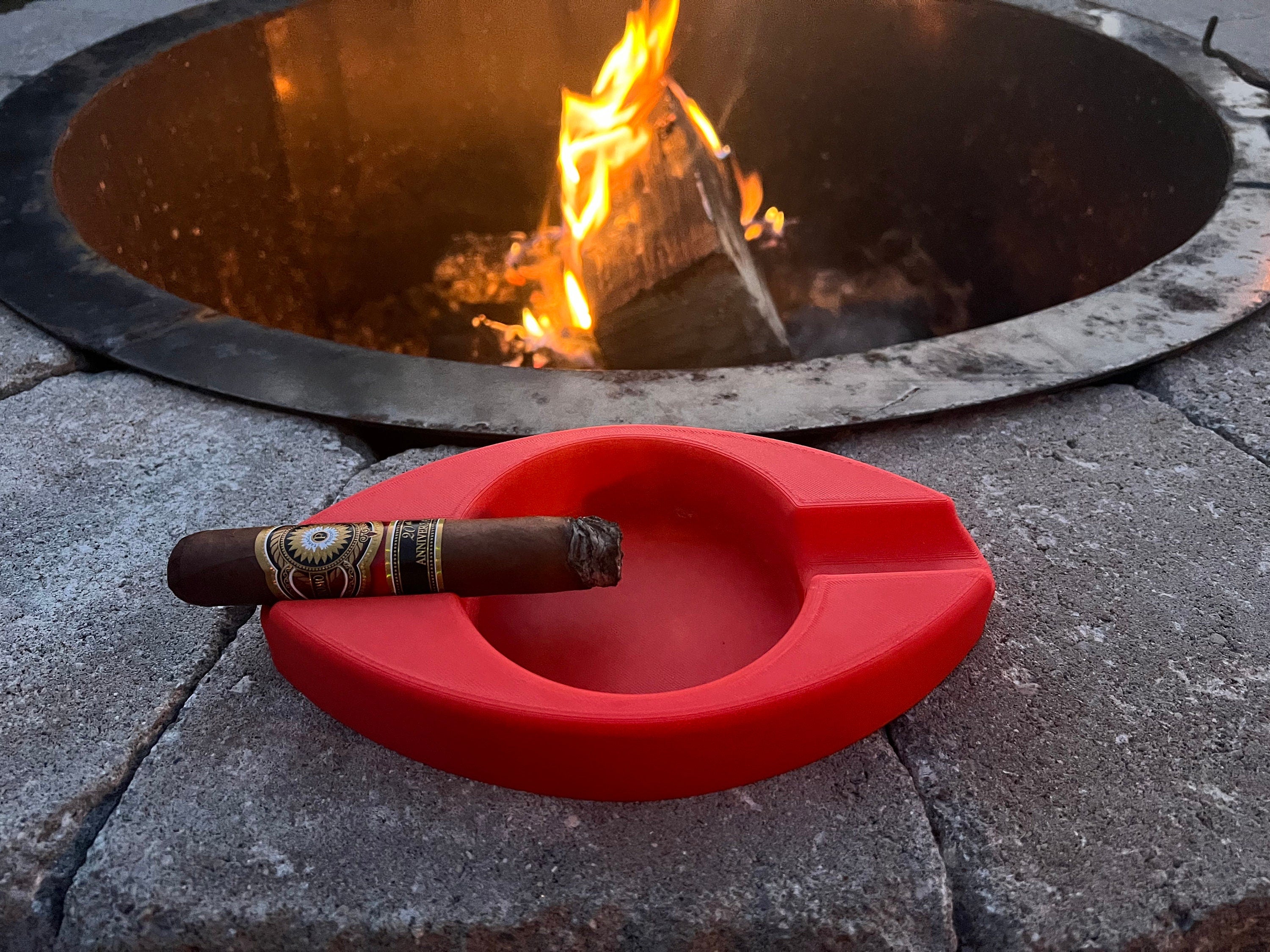 AshForge Double Barrel - Drop Proof Cigar Ashtray, Dual Rest