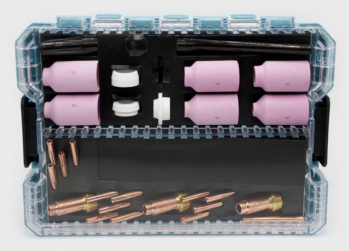 ArcVault TIG Pro - TIG Welding Accessories Organizer, WP-17/18/26 Torch Consumables and Electrode Storage