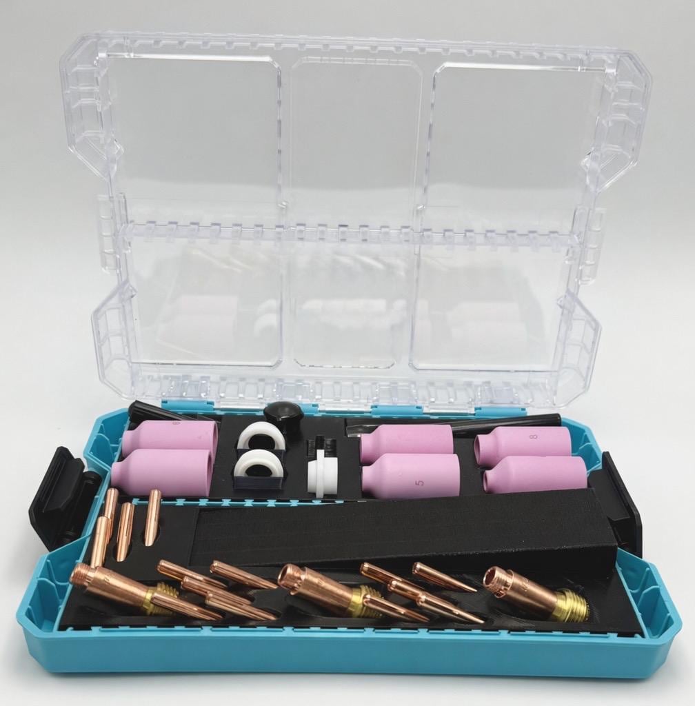 ArcVault TIG Pro - TIG Welding Accessories Organizer, WP-17/18/26 Torch Consumables and Electrode Storage